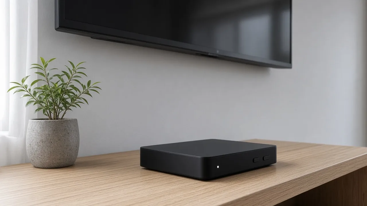 Receiver unter dem Fernseher